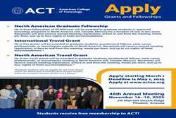 فرصت‌های بورسیه و گرنت سفر برای دانشجویان و پژوهشگران توسط کالج سم‌شناسی آمریکا (ACT)