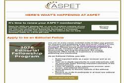 خبرهای این هفته از ASPET: فراخوان برنامه کمک‌هزینه تحریریه، بورسیه سفر ASPET 2026 و سایر فرصت‌ها!